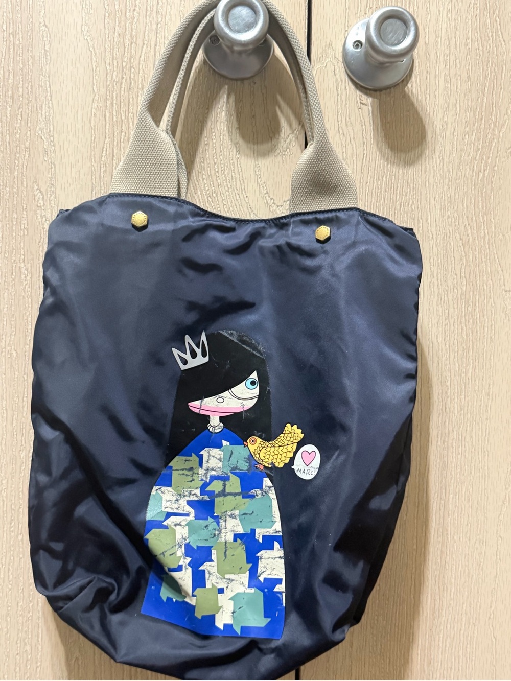 Marc by Marc Jacobs Nylon Princess Tote Bag | Rare Graphic Print Shoulder Bag - Picture 2 of 12